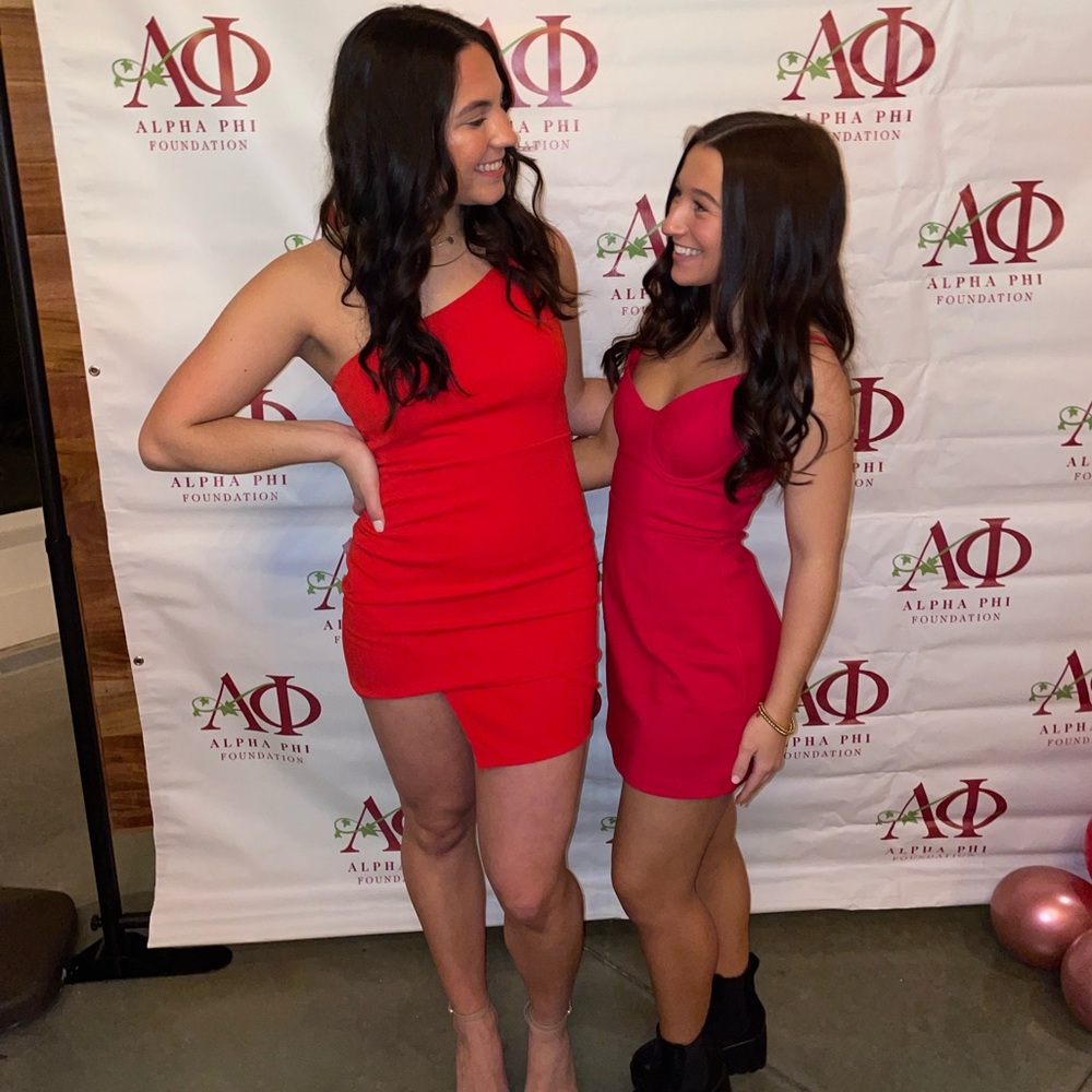Red Assymetrical Dress